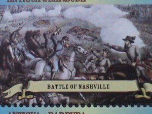 ​ANTIQUE-BARBUDA -AMERICAN CIVIL WAR-THE BATTLE FIELDS MNH SHEET VERY FINE