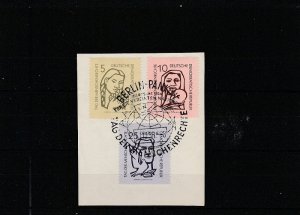 Germany  DDR  Scott#  314-316  Used on Piece  (10956 Human Rights Day)