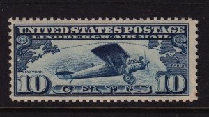 1927 Lindbergh plane Sc C10 AIRMAIL MNH OG single CV $12.50 (E1