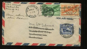 Scott C31 & C29 70 Cent Airmail Rate 1946 Cover to Australia & Returned to USA