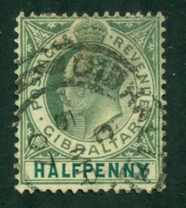 Gibralter 1907 #49Ab U SCV(2022)=$9.00