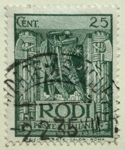 AlexStamps AEGEAN ISLANDS, RHODES #58 VF Used 