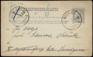 Austria Empire 10Kr Rohrpost Pneumatic Mail Postal Stationery Card G67615