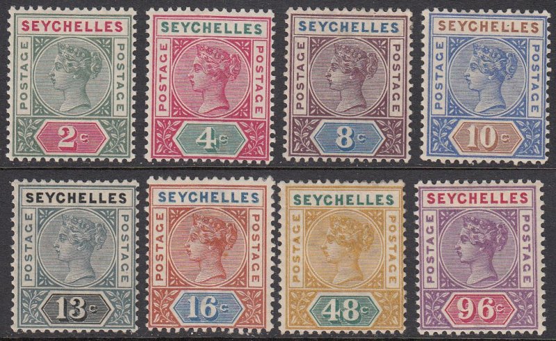 Seychelles 1a//18, SG1-8 MH / MLH / MVLH Die I CV $219.50