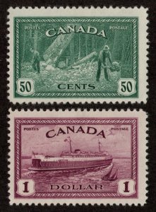 Canada Scott 272-273 50-Cent and Dollar issue Mint Hinged 2021 cv $82.50