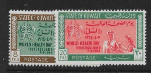 KUWAIT SG242/3 1964 WORLD HEALTH DAY SET MNH