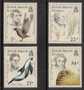 BRITISH ANTARCTIC 1985 Naturalists; Scott 125-28, SG 143-46; MNH