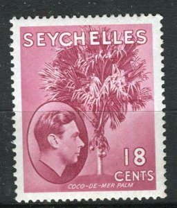 SEYCHELLES; 1938 early GVI pictorial issue fine Mint hinged 18c. value