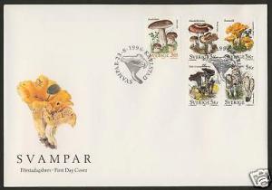 Sweden 2186-90 on FDC - Mushrooms