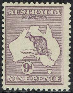 AUSTRALIA 1915 KANGAROO 9D 2ND WMK 