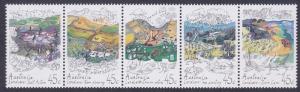 Australia 1267 MNH 1992 Land Care Strip of 5