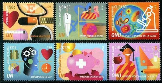 HERRICKSTAMP NEW ISSUES UNITED NATIONS World Health Day 2018