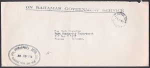 BAHAMAS 1976 OHMS cover - Commissioner's Office CLARENCE TOWN...............x604