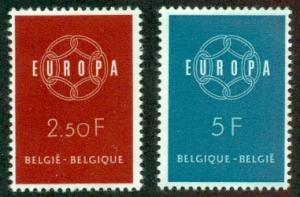 Belgium #536-537  Mint  F-VF  LH  Scott $1.55  Europa