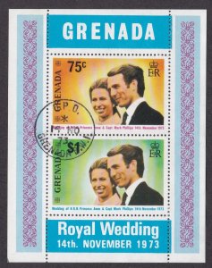 Grenada # 517a, Princess Anne's Wedding Souvenir Sheet, Used