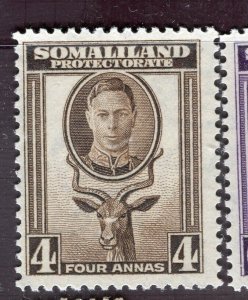 SOMALILAND; 1940s early GV IV issue Mint hinged 4a. value