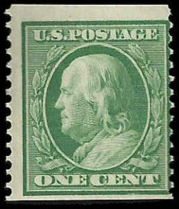 # 387 Mint Heavy Hinged Green Ben Franklin