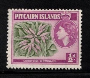 PITCAIRN ISLANDS Scott # 20 MH - QEII & Flower 2