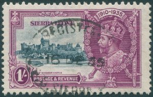 Sierra Leone 1935 1s slate & purple Jubilee SG184 used