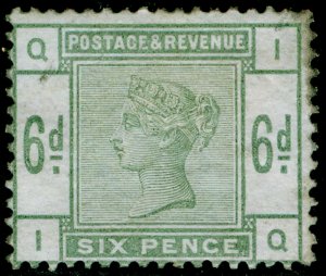 SG194, 6d dull green, M MINT. Cat £625. IQ