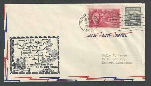 1949 COVER PREXY 4.5c #809 W/2c ROOSEVELT PAY 6c AIRMAIL RATE 1ST FLT SEE INFO