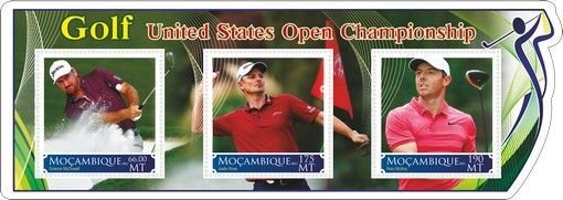 Stamps. Sports Golf  2021 year 1+1 sheets perforated Mozambique