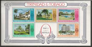 TRINIDAD & TOBAGO   283a MNH ROBINSON CRUSOE MOTEL SOUVENIR SHEET 1978