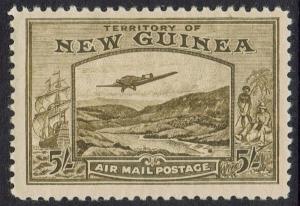NEW GUINEA 1939 BULOLO AIRMAIL 5/- 
