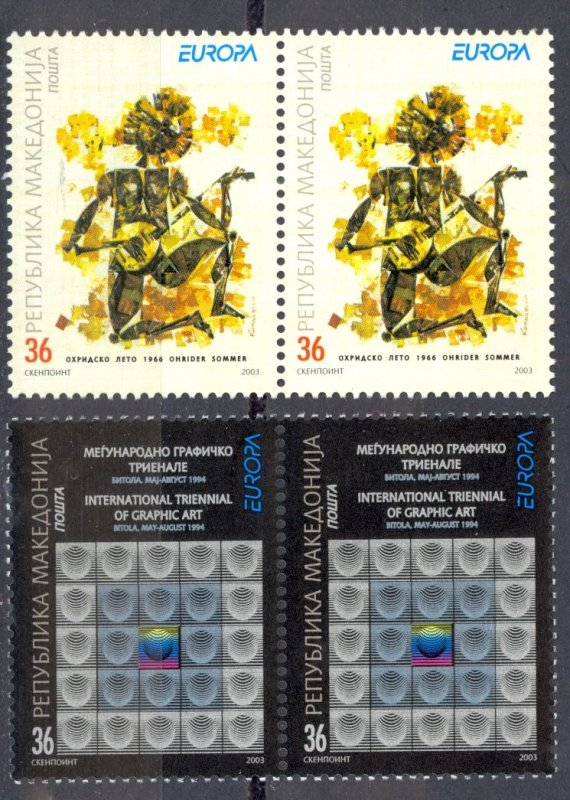 Macedonia Sc# 264-265 MNH Pair 2003 Europa