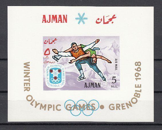 Ajman, Mi cat. 207, BL18. Winter Olympics s/sheet. ^