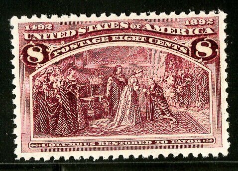 US Stamps # 236 Superb OG NH P.O. Fresh Mint State Gem