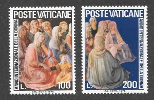 Vatican City Scott 588-89 MNHOG - 1975 Intl Womens Year Issue - SCV $0.50