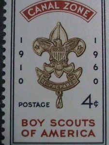CANAL ZONE STAMP-1960 SC#151 50TH ANNIVERSARY OF AMERICAN BOY SCOUTS MNH BLOCK