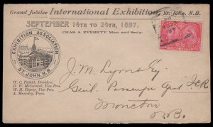 1897 St. John, NB Grand Jubilee International Exhibition, with #53 3c Jubilee...