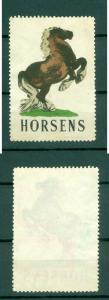 Denmark. Poster Stamp. City  Horsens Horse