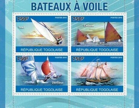 Togo - Sailing Ships - 4 Stamp  Sheet 20H-152