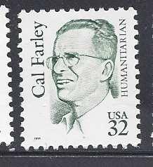 Catalog # 2934 Cal Farley Humanitarium Single 32 Cent Stamp