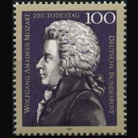 GERMANY 1991 - Scott# 1691a Composer Mozart Set of 1 NH