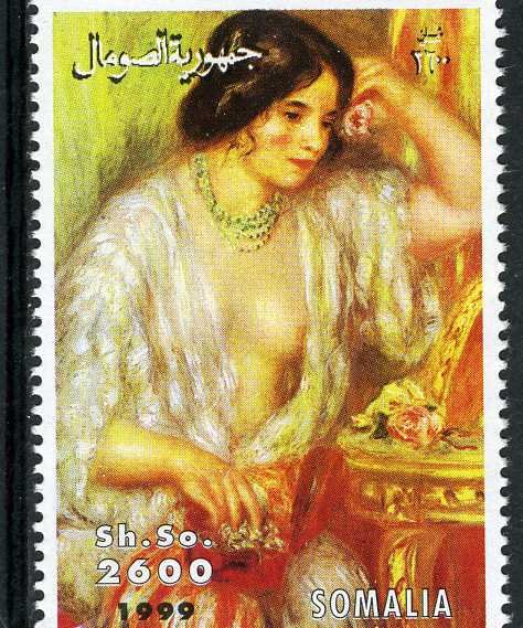 Somalia 1999 Renoir NUDES Paintings 1 value Perforated Mint (NH)