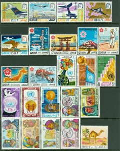 EDW1949SELL : QATAR Nice collection of 13 DIFF. VF MNH Cplt sets. Scott Cat $431