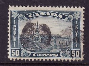 Canada-Sc#176-used 50c dull blue  Church-Grande Pre, Nova Scotia-id#254-1930-