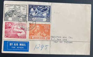 1949 Northern Rhodesia First Day Cover To Dar Es Salam Universal Postal Union