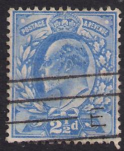 GB 1902 - 1910 KEV11 2 1/2d Ultramarine SG 230 ( L1002 )