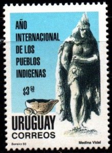 1993 Uruguay Intl year indigenous people stone artifact sculpture #1508 ** MNH