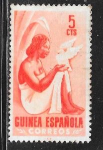 Spanish Guinea 426: 5c Woman and Dove, unused, NG, F-VF