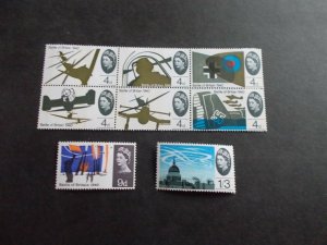 1965 Battle of Britain Phosphor Set of 8 SG 671p-678p Cat £10 Superb U/M (M/N/H)