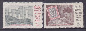 Cuba 1102-03 MNH 1966 Stamp Day Set Post Office & Stamp Collector Set of 2