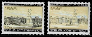 Austria Sc.#B343, 344 MNH, Stamp-Exhibition Wien 1981/ WIPA