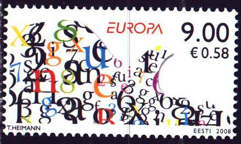 Estonia. 2008. 615. Letters of the alphabet, Europe. MNH.