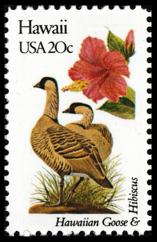 US 1963 or 1963a State Birds & Flowers Hawaii 20c single MNH 1982